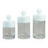 Em Estoque Atacado Frasco Cilíndrico de Vidro Transparente de 30ml para Óleo Essencial com Ombro Plano, Frasco Conta-gotas de Vidro Transparente de 50ml para Sérum, Material de Embalagem de Frasco Vazio
