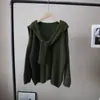 [Bizheng] Nuevo Conjunto de Dos Piezas de Suéter de Punto tipo Chal con Cuello en V de Estilo Coreano Holgado Adelgazante para Otoño e Invierno 2025 para Mujer 5191