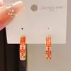 Pendientes Redondos Geométricos Incrustados con Diamantes Estilo Retro Francés, Pendientes Exquisitos y Versátiles con un Toque de Lujo Ligero y Sensación de Alta Gama, Accesorios de Oreja de Moda