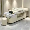 Cama de Beleza Integrada para Lavagem e Massagem para Comércio Exterior, Cama de Cabeleireiro para Salão com Circulação de Vapor e Água, Cama de Shampoo para Exportação de Terapia Capilar