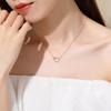 Colar de urso adorável Jinhongyu feminino estilo ins coreano pingente de nicho fivela de anel corrente de clavícula de fritilária prata esterlina