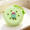 Bolsa de Agujero de Silicona con Dibujo Animado Spot, Mini Billetera para Monedas, Bolsa DIY para Cosméticos, Bolsa para Auriculares, Colgante para Llavero, Regalo