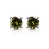 Pendientes de Plata de Ley S925 Chapada con Imitación de Moissanita de 1 Quilate, Pendientes de Diamante de Color de Cuatro Garras, Pendientes de Lujo Accesible