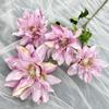 Novas Flores Artificiais Transfronteiriças Dália 4 Cabeças Decoração Arranjo de Flores Cenário Banquete de Casamento Flores Falsas Flores de Seda Atacado