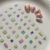 Pegatinas para Uñas Estilo Caramelo de Roca Ojo de Gato Dopamina de Verano 5D Tridimensional Estilo Gelatina Cuadrado Estrella Pegatinas de Decoración para Uñas DIY
