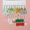 Pendientes de resina luminosos, transfronterizos, dulces, frescos y con aire, divertidos y simulados con queso y amor.