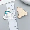 Oso de Navidad Lindo de Dibujos Animados Corazón de Amor Día de San Valentín Colgante Colgante DIY Collar Pendientes Accesorios de Joyería