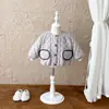 Conjunto acolchado acolchado para niña para otoño e invierno, engrosado para abrigar, elegante atuendo para bebé niña, conjunto cálido de invierno de tres piezas para bebé e infante