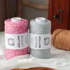 Hilo de Algodón Hueco Teñido Degradado con Lentejuelas e Hilos Plateados para Tejer DIY, Hilo de Hilo de Mariposa Plateado de 2 mm para Bolsos y Sombreros