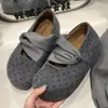 Zapatos de noche para mujer que aumentan la altura, nueva colección de otoño, estilo coreano retro, con lunares, puntera cuadrada, zapatos bajos tipo ballet Mary Jane