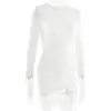 Vestido corto sexy de estilo 'hot girl' para la primavera de 2026, transfronterizo, elegante, ajustado, de cuello redondo, con ribete de encaje y diseño bodycon