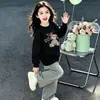 Moletom com Capuz Doce Estampa de Estrela Outono/Inverno 2026 Novo Estilo com Pelúcia Adicional para Bebês e Crianças Pequenas, Blusa Quente