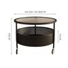 Mesa Pequeña Redonda de Vidrio Color Crema para Sala de Estar en Casa, Mesa Redonda Pequeña de Hotel Moderna, Mesa de Café de Vidrio Templado de Moda