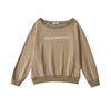 Suéter Sexy de Moda Europeo y Americano con Hombros Descubiertos para Mujer Otoño e Invierno Nuevo 2024 Letra Personalizado Suelto Combinable Top Casual