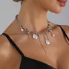 Joyería Transfronteriza Europea y Americana Sexy Chica Caliente Cadena de Clavícula de Moda Fresca Elegante Única Estilo Callejero Colgante de Corazón de Perla para Mujer