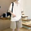 Camiseta Masculina Ge Hua Estilo Hong Kong Manga Curta Novo Terno Masculino Big Boy com Terno Elegante para Estudante Adolescente