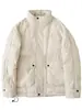 Chaqueta de Invierno Casual para Hombre Estilo Nuevo con Cuello Alto, Bolsillos Grandes, Plumón de Pato Blanco, Abrigo Cortavientos y Cálido G181