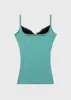 Camisole sem mangas verde menta estilo coreano para mulheres, slim fit de verão, top casual estiloso e versátil