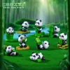 Micro Paisagem Criativa Fofa Boneco Panda Vermelho Jardinagem Paisagismo Decoração DIY Acessórios Mini Enfeites de Mesa