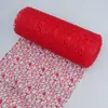 Atacado de Fábrica Malha Jacquard Oca Floricultura Flores Tecido Embalagem Malha Teia de Aranha Gaze Gaze para Buquê Natal