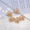 Hecho a Mano Lámina de Plata Triturada Arena Dorada Pétalos Flores Cuentas de Vidrio DIY Collar Pulsera Colgante Accesorios En Stock Envío 48h
