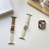 Compatible con la correa de Apple Watch iwatch345678SE, correa de muñeca S910 con patrón de lichi y correa de piel de cordero Starlight.