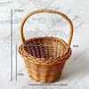 [] cesta portátil mini cesta cesta de vime trançada cesta de rattan plástico cesta de rattan de parede varanda sala de estar cesta de flores portátil