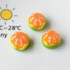 Acessórios de resina tridimensionais DIY de simulação de laranja fofa, ornamentos de decoração de carro