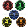 En stock disco marcador de número de 23 cm 1-5 para posicionamiento de cancha de baloncesto, disco de referencia para obstáculos de entrenamiento de fútbol