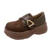 Zapatos Retro Birkenstock de Suela Gruesa para Mujer 2026 Otoño Nueva Moda Correa con Hebilla Velcro Slip-on Versátiles Casual Zapatos Individuales
