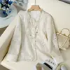 Primavera 2026 Nuevo Estilo Nuevo Estilo Chino Chaqueta Cardigan Bordada Estilo Chanel para Mujer Top Primavera Nuevo Estilo