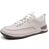 Zapatillas Blancas Casuales de Color Sólido para Moda Juvenil, Zapatillas Casuales para Todas las Estaciones, Zapatos de Hombre de Caña Baja con Cordones y Suela Gruesa, Dropshipping