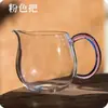 Copa de feria de vidrio de borosilicato alto, mar de té, engrosada, resistente al calor, transparente, copa uniforme, boca de pollo, juego de té separado, juego de té kung fu, copa masculina