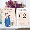 Cartão de assento cartão de mesa de casamento rede social cartão de assento de convidado para banquete de casamento cartão de mesa de casamento personalidade criativa