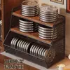 Estante de Exhibición Estante de Almacenamiento de Escritorio Estante para Snacks de Encimera de Mesa de Comedor de Cocina Organizador Multicapa Caja para Bolsitas de Té Soporte para Tazas de Mesa de Centro