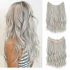 Peluca Transfronteriza para Mujer Extensiones de Cabello de una Pieza Largo Ondulado Rizado Esponjoso Natural Clip Línea de Pesca Pieza de Peluca de Cabello