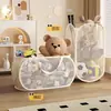 Nueva cesta de almacenamiento de bloques de construcción para bebés, herramienta mágica de almacenamiento de peluches para sala de estar, cesto para ropa sucia, cesta multifuncional