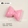Colgante de Lazo Brillante Color Macarrón Acrílico Accesorio Colgante para Bolso Material de Decoración DIY Adorno Hecho a Mano para Ropa
