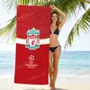 Toalla de Playa con Insignia de Club de Equipo de Fútbol de Amazon Transfronterizo Microfibra Estampado de Playa Toalla de Baño Toalla de Secado Rápido