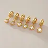 Aretes Originales de Acero de Titanio Jieding, Lujosos y Sofisticados, Clips para Orejas con Colgante de Zircón en Forma de Corazón y Gota de Agua, Aretes de Acero Inoxidable para Ventas Transfronterizas