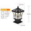 Farol de Coluna Solar Casa Retro Luz Externa Coluna de Porta de Pátio Luz de Parede para Paisagismo de Quintal Farol de Porta Luz Vermelha