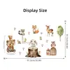 Árbol de Hongos de Dibujos Animados Tocón Bosque Animales Pequeños Pegatinas de Pared Autoadhesivas Lindas Pegatinas de Decoración para Habitación de Niños Br93695