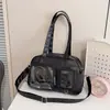 Bolso Ita de Puntos Bidimensionales, Bolso de Hombro de PU de Alta Estética para Mujer, Bolso Cruzado con Estampado de Estrellas Estilo Coreano para Fans de Conciertos