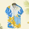 Camisa de Verano para Hombre de Manga Corta con Estampado 3D Estilo Hawaiano de Playa Casual con Cuello