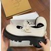 Nuevos Zapatos de Cuero Pequeños Retro de Suela Gruesa Estilo Francés para Mujer Primavera y Verano 2025, Versátiles Zapatos de Cuero Pequeños Mary Jane con Lazo y Perla para Mujer
