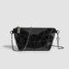 Bolso de Cadena Geométrico Láser para Mujer 2026 Nuevo Verano Moda Plegable Forma de Diamante Acolchado Cruzado Pequeño