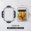 Fiambrera portátil para conservar alimentos frescos, con tapa de hebilla, de vidrio, para microondas y trabajo