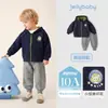 Conjunto Infantil Jerry para Meninos: Jaqueta de Bebê com Capuz e Calça Jogger para Crianças Pequenas, Novo Conjunto de Duas Peças Outono 2026 para Crianças