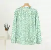 Camisa de Algodón y Seda para Mujer de Manga Larga de Verano Top de Rayón de Algodón y Seda Camisa Fina de Manga Larga Protección Solar Ropa Exterior Se Puede Usar Afuera