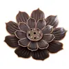 Liga de Zinco Flor de Lótus Incenso Lótus Três Tesouros Incenso em Vara Porta-incenso Transfronteiriço Criativo Cerimônia do Chá Queimador de Incenso em Vara Poroso Incenso